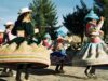 Yanque, girls dancing to collect money for schooling